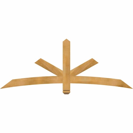 Ekena Millwork Alberta Rough Sawn Timber Gable Bracket, Western Red Cedar, 72"W x 27"H x 2"D x 4"F, 9/12 Pitch GBW072X27X0204ALB00RWR